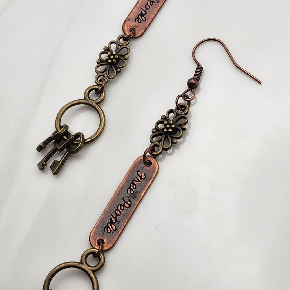 Keeper's Secret Free People Mismatched Key Earrings - Picture 10 of 10